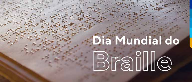Livro com escrita em braille, sistema de leitura e escrita para cegos