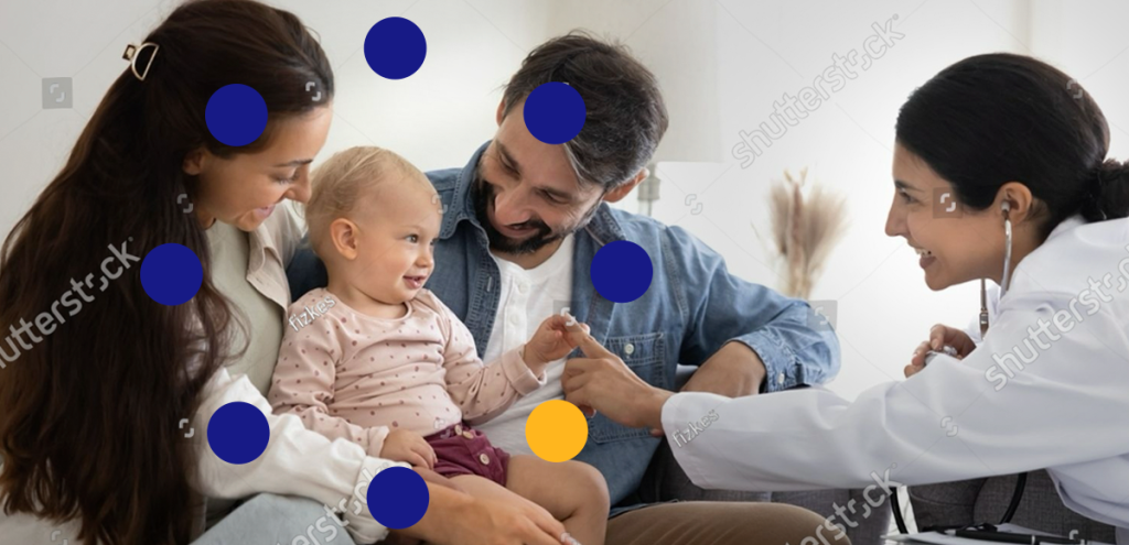 Família em consulta médica, simbolizando Calendário de check-ups por idade: guia prático e seguro
