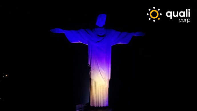 Qualicorp ilumina o monumento ao Cristo Redentor para anunciar sua nova marca